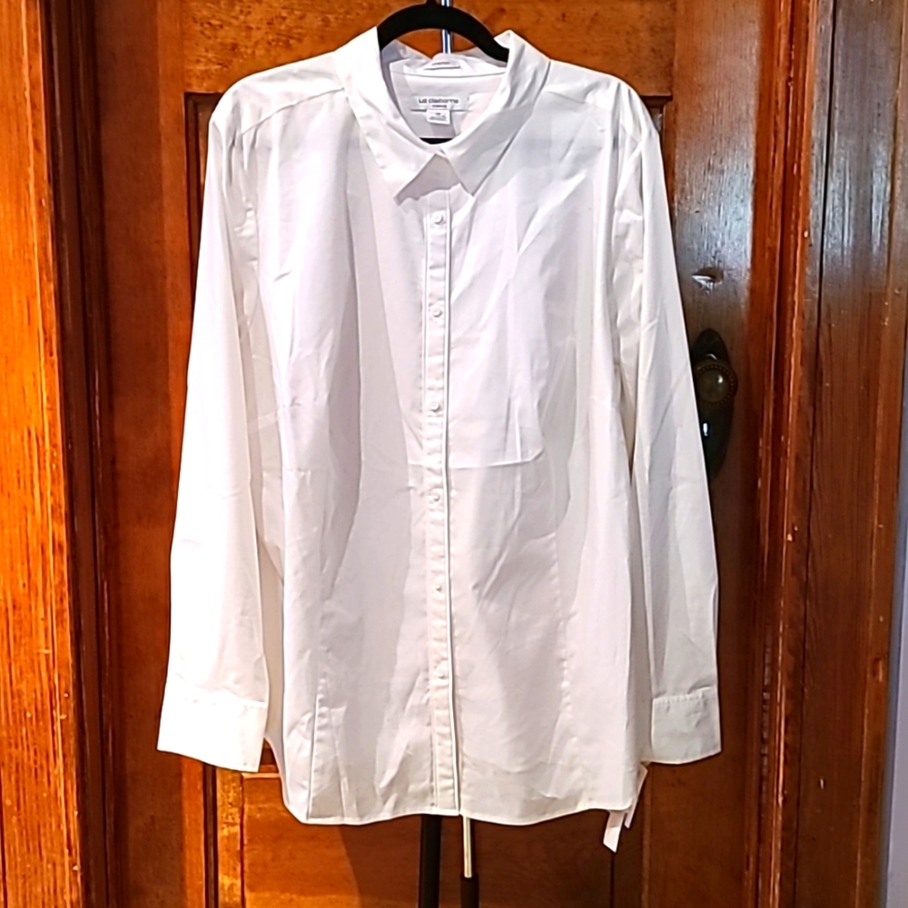 Liz Claiborne White Long Sleeve Blouse